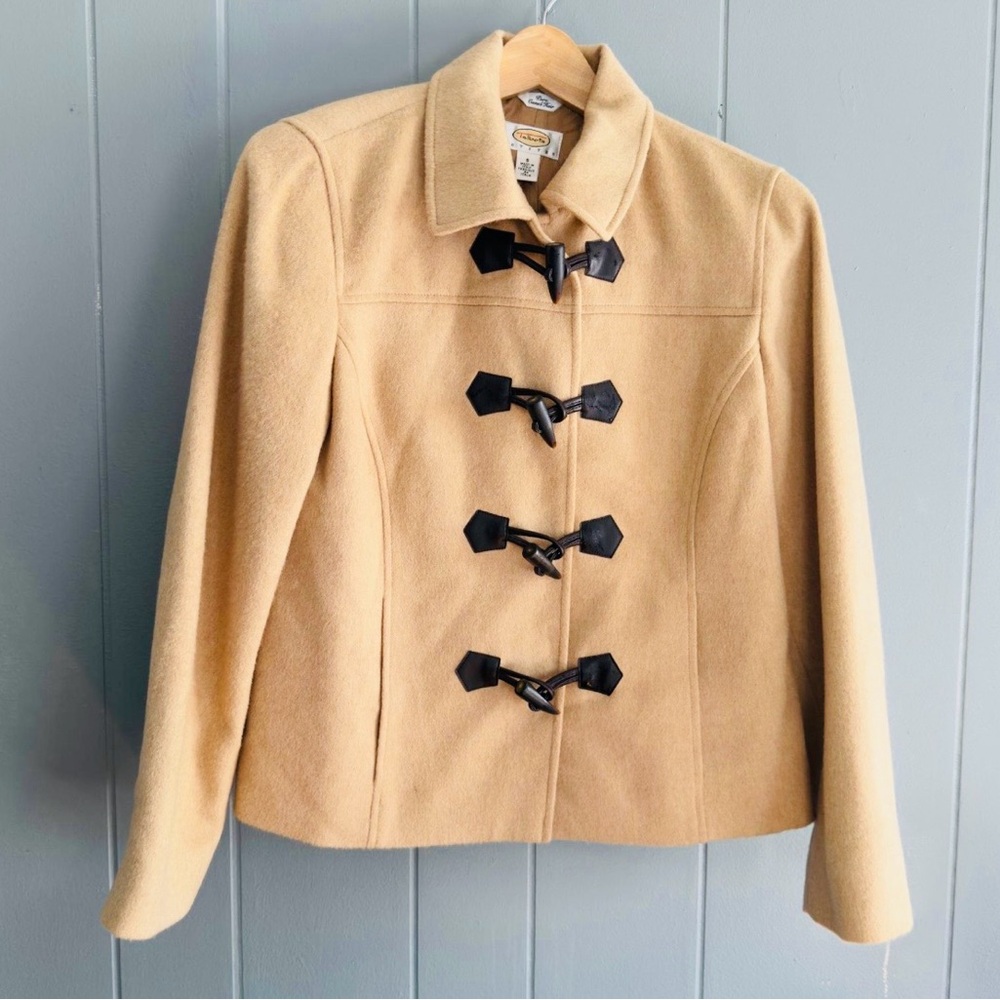 Talbots Camel Toggle Pea Coat - image 1